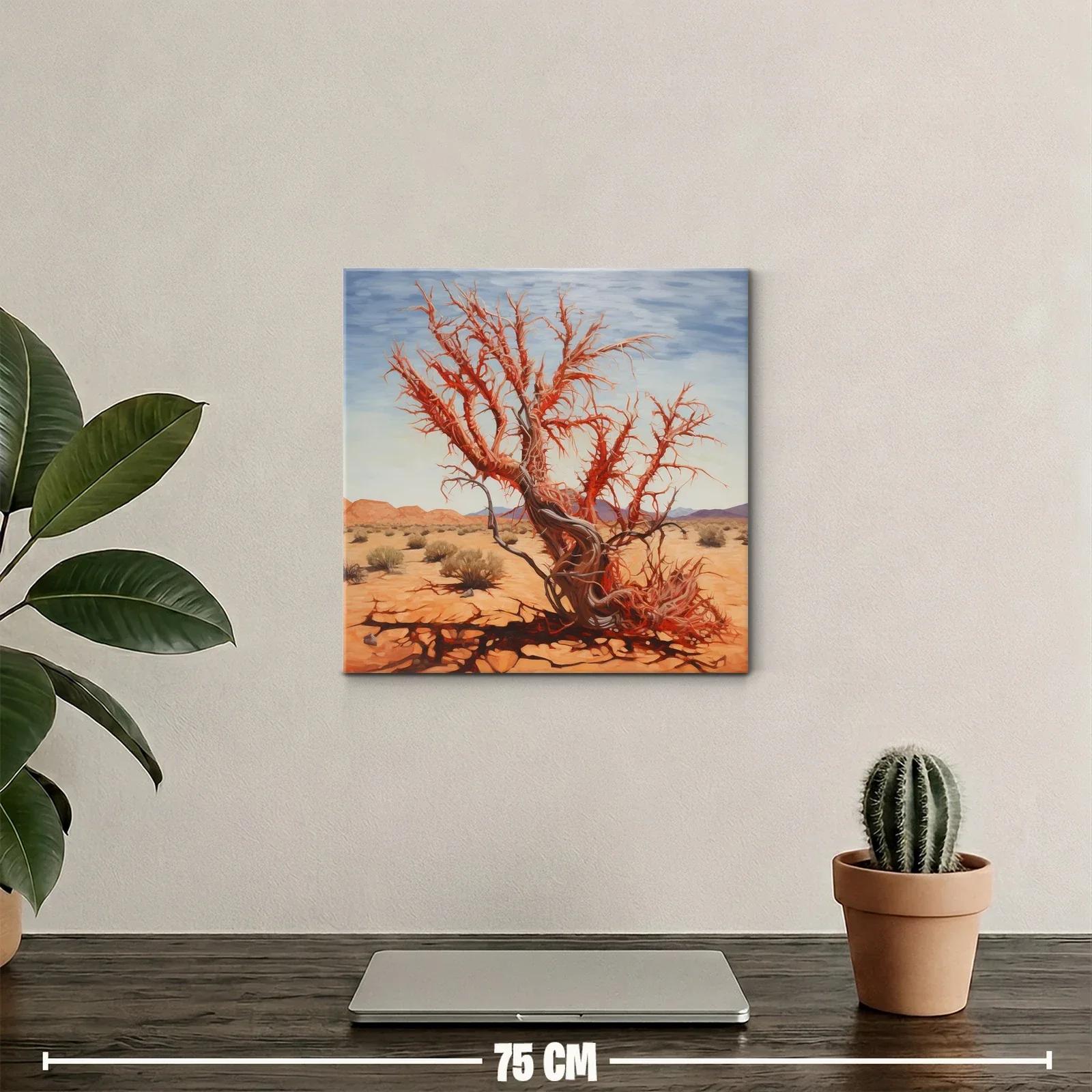 Árbol Seco en Paisaje Árido de Tonos Cálidos — miniatura 2