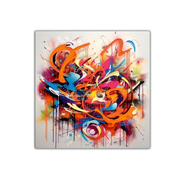 Arte abstracción vibrante con explosión de color y movimiento