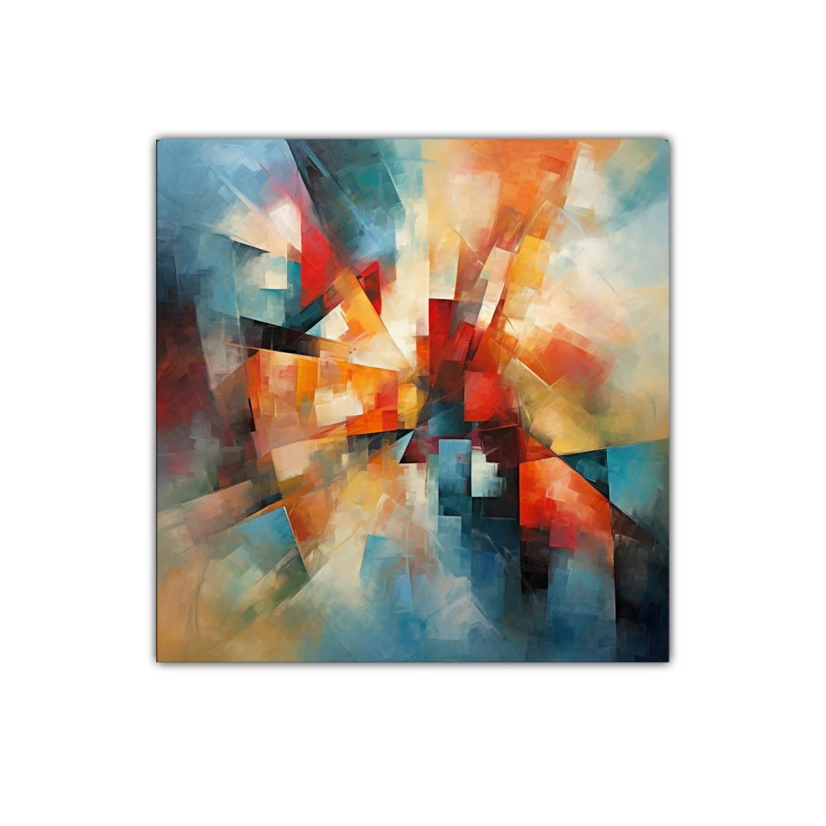 Composición abstracta con explosión de colores intensos y vibrantes — imagen principal