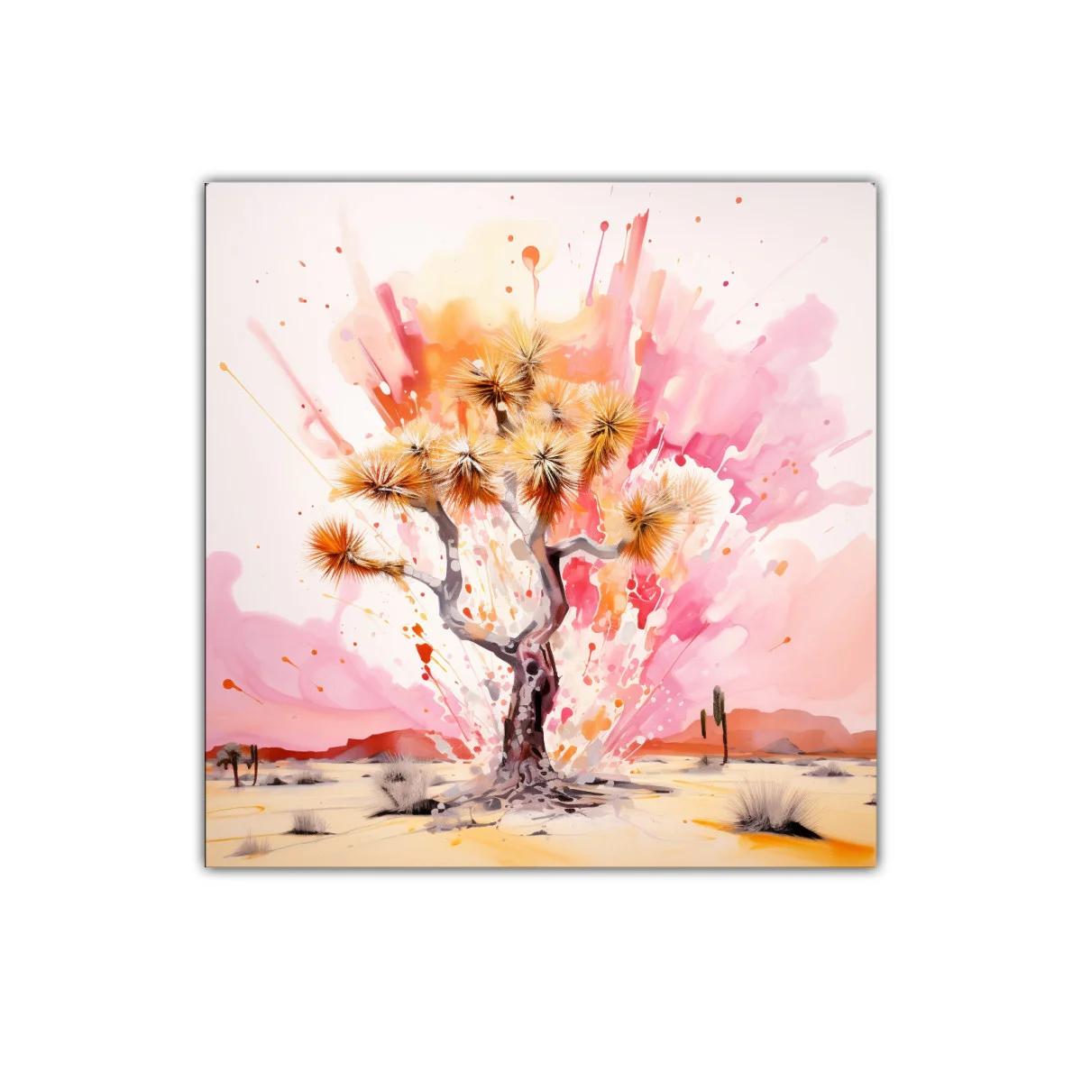 Árbol desértico con explosión de colores cálidos — imagen principal