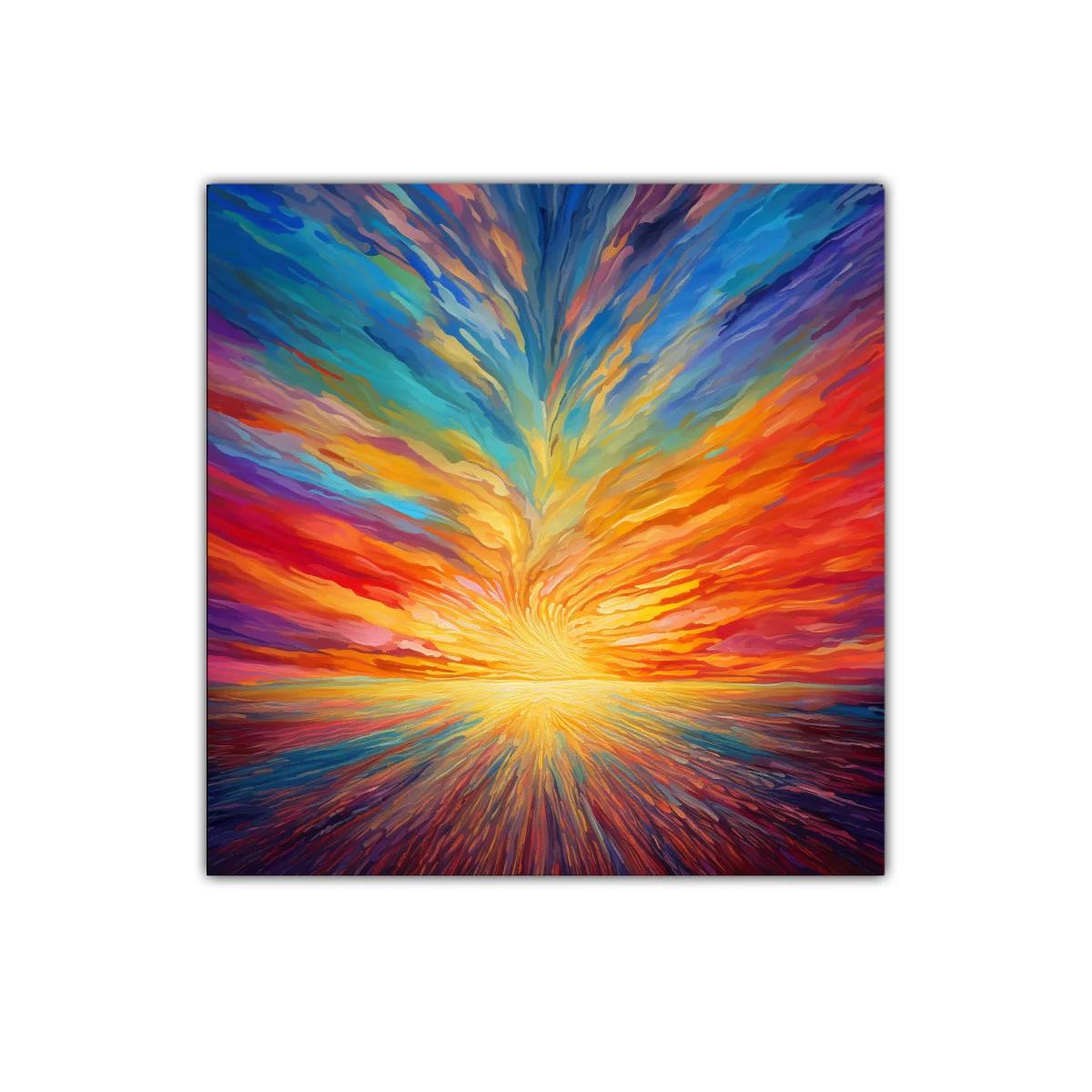 Explosión de colores vibrantes en atardecer radiante