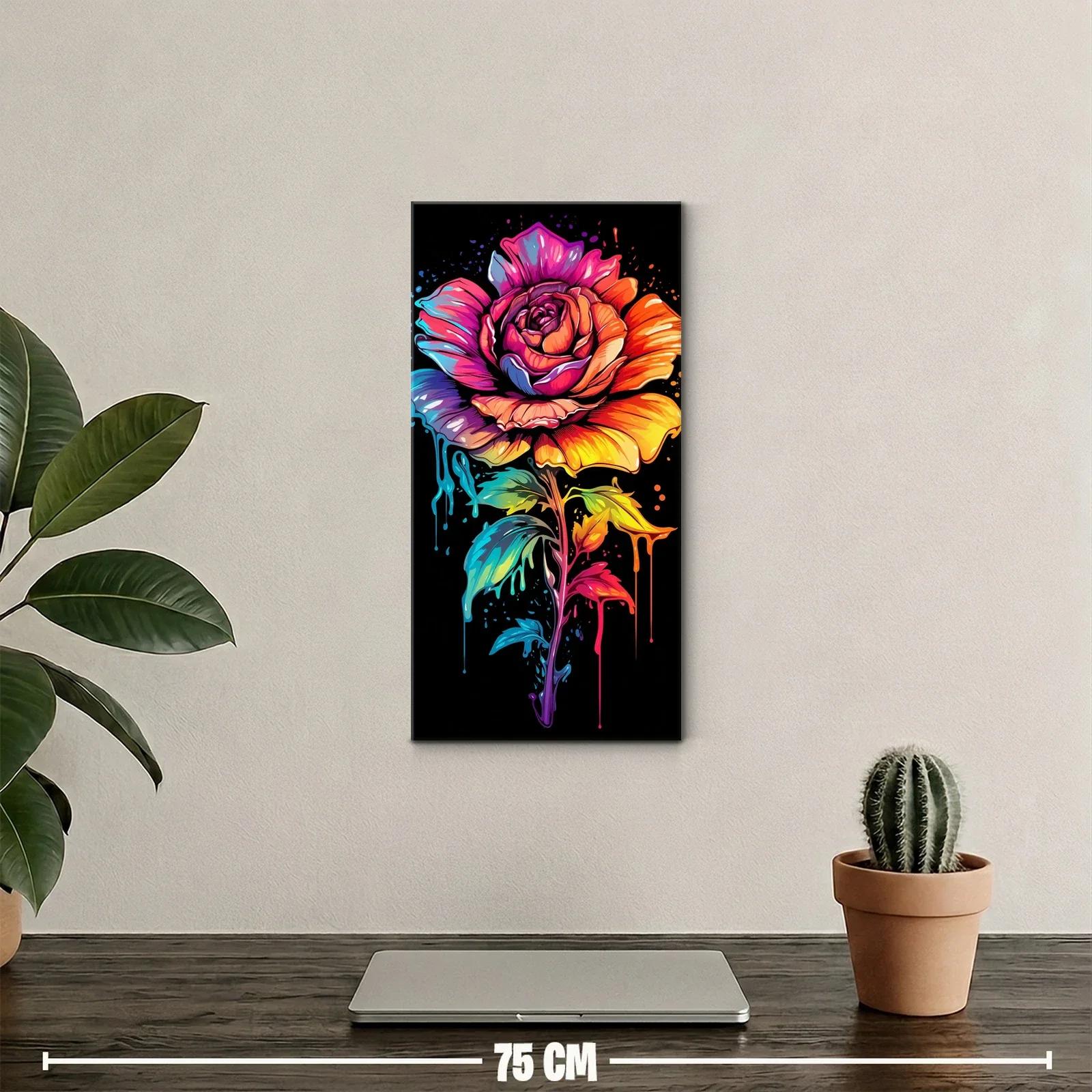 Cuadro rosa multicolor con efecto salpicado — miniatura 2