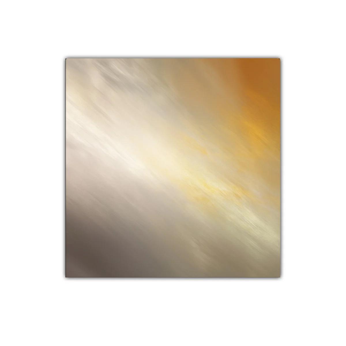 Cuadro abstracto con tonos cálidos y neutros difuminados — imagen principal