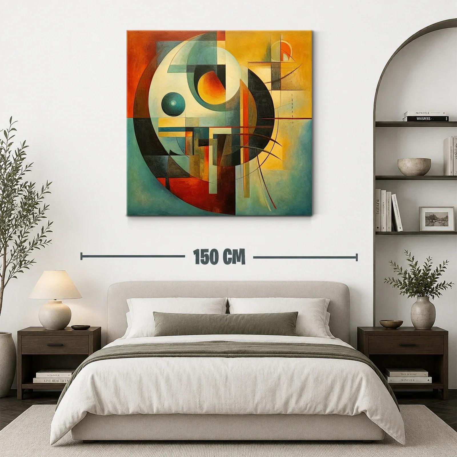 Composición abstracta con tonos cálidos y geométricos — miniatura 3
