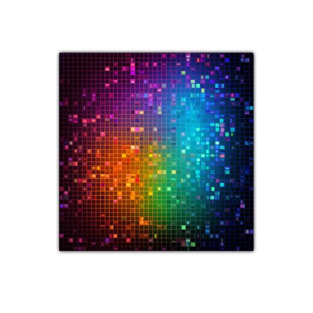 Cuadro decorativo abstracto con mosaico de colores vibrantes