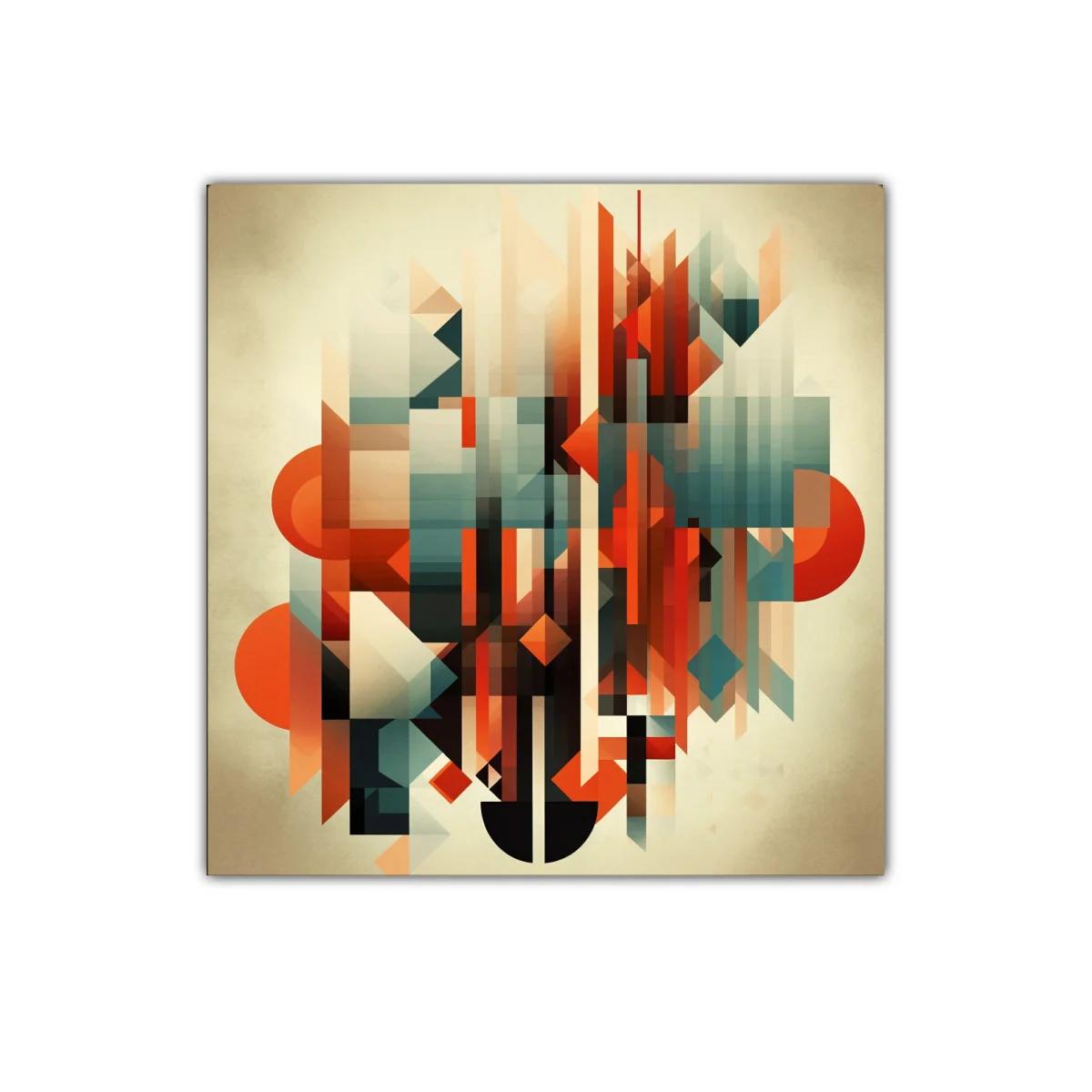 Composición abstracta con formas geométricas en tonos cálidos — imagen principal