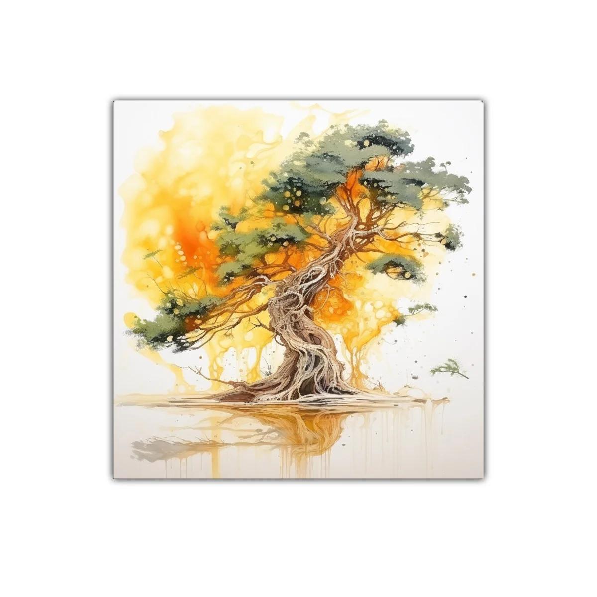 Árbol entre luz dorada y ramas entrelazadas — imagen principal