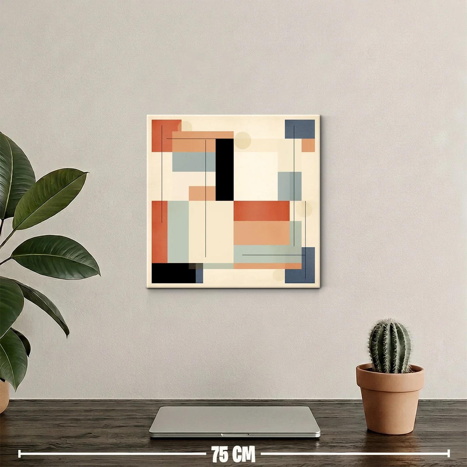 Composición geométrica con tonos cálidos y neutros — miniatura 2