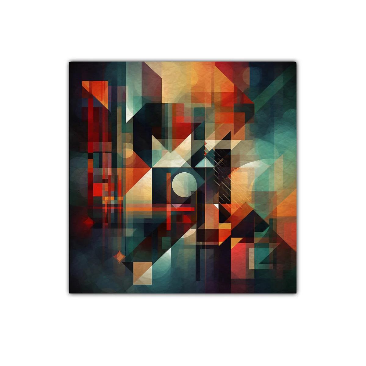 Composición abstracta con formas geométricas y tonos cálidos — imagen principal