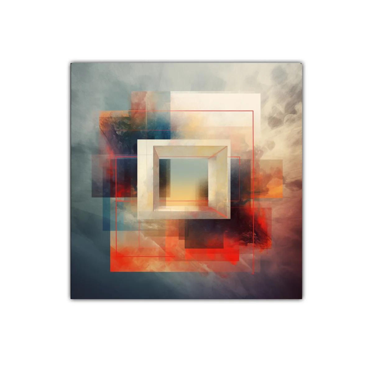 Composición abstracta con geometría y color vibrante — imagen principal