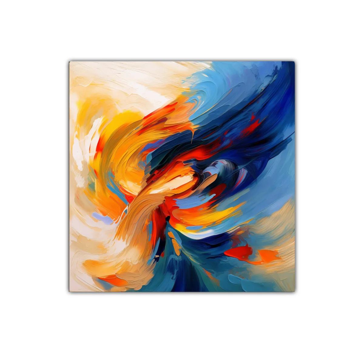 Cuadro abstracto con explosión dinámica de colores — imagen principal