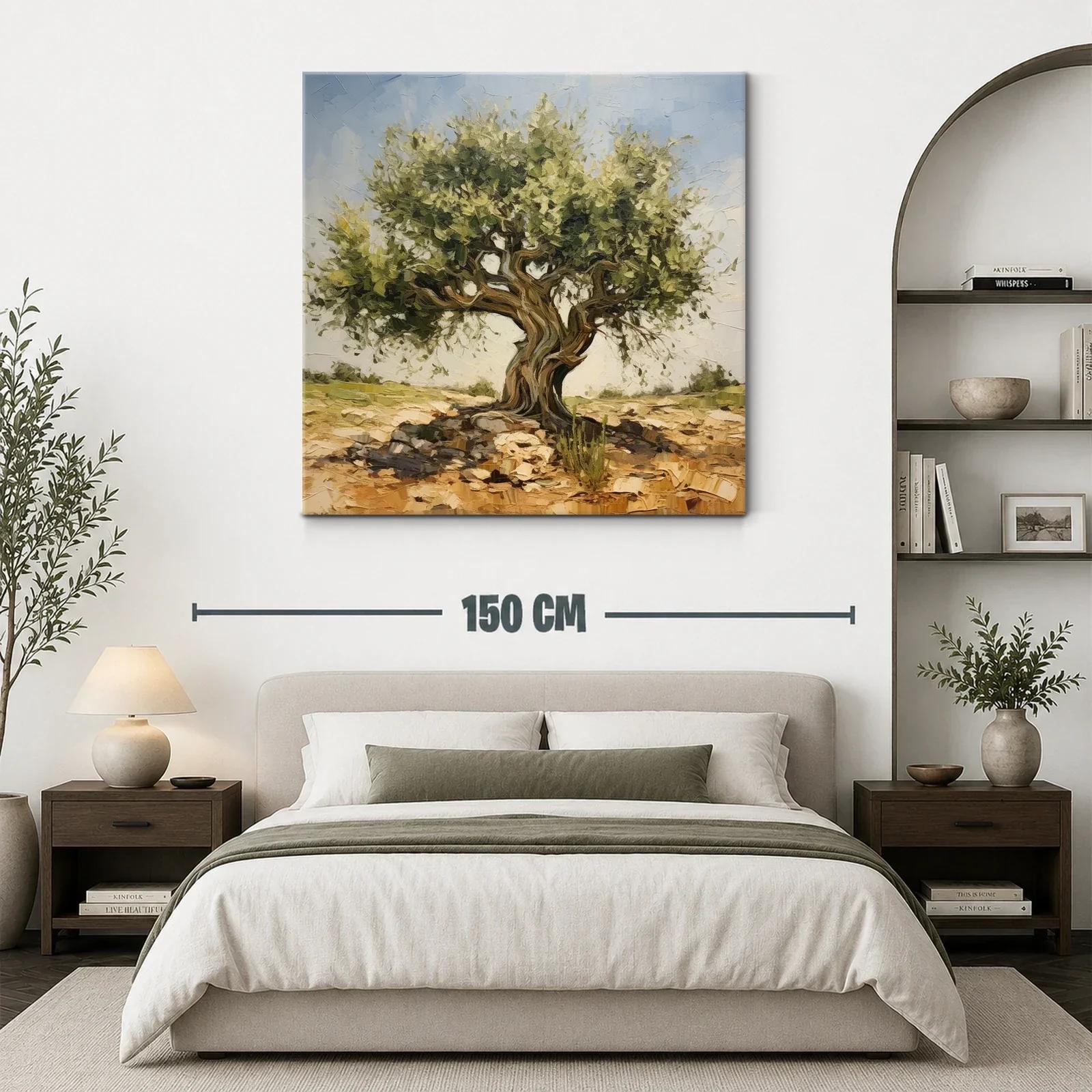 Cuadro árbol de olivo con paisaje sereno y luz natural — miniatura 3
