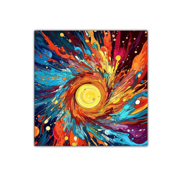 Explosión de color vibrante con efecto de remolino dinámico