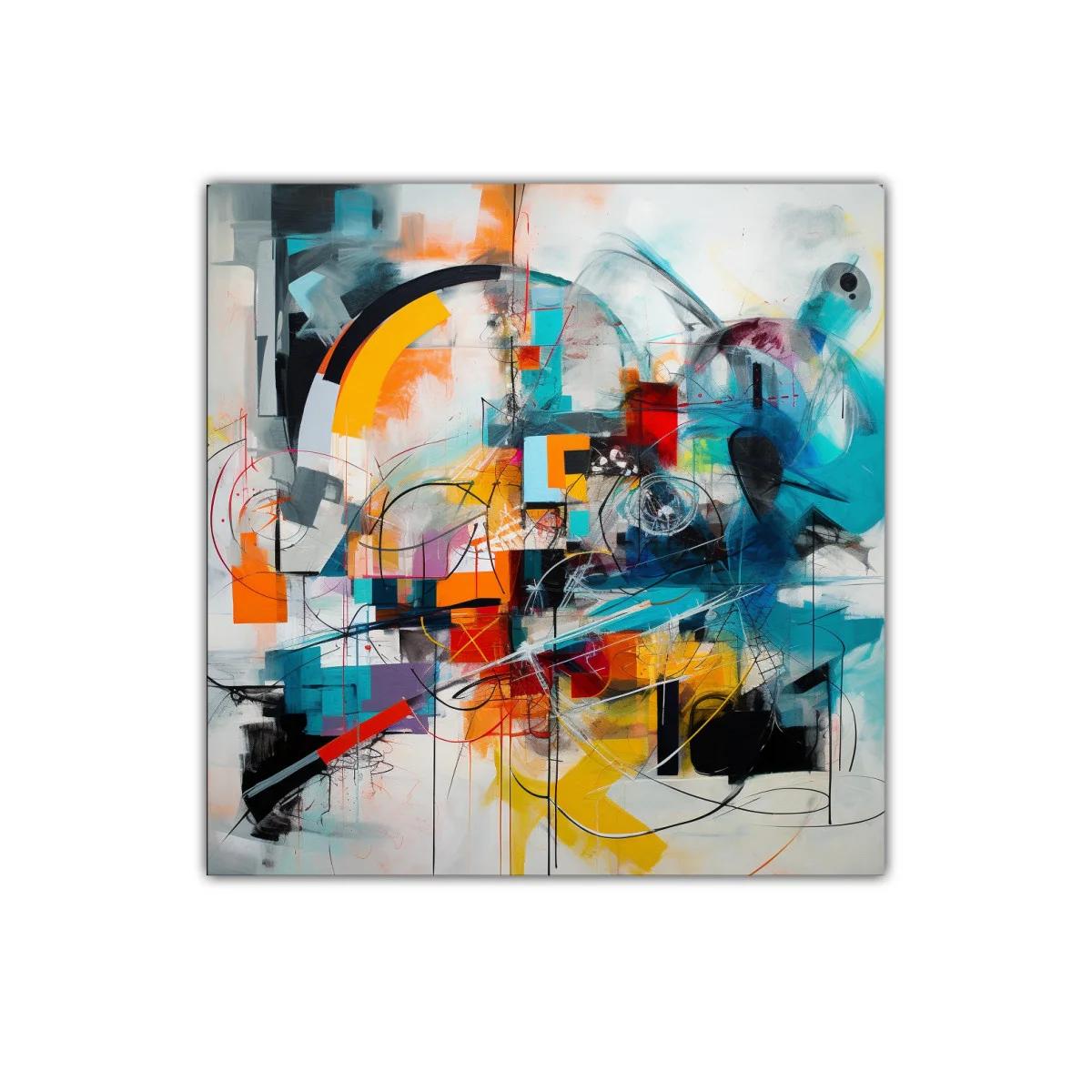 Cuadro abstracto con vibrante paleta de colores modernos — imagen principal