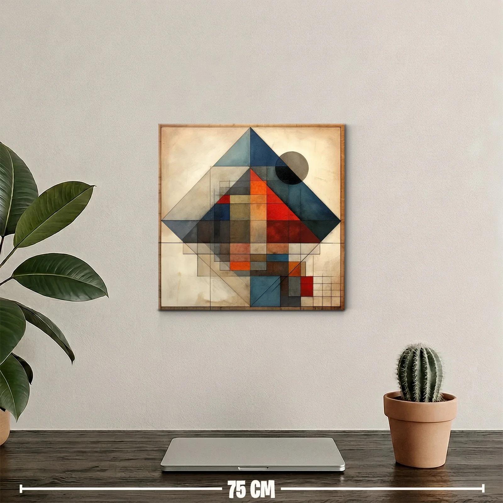 Composición geométrica con contrastes cálidos y fríos — miniatura 2