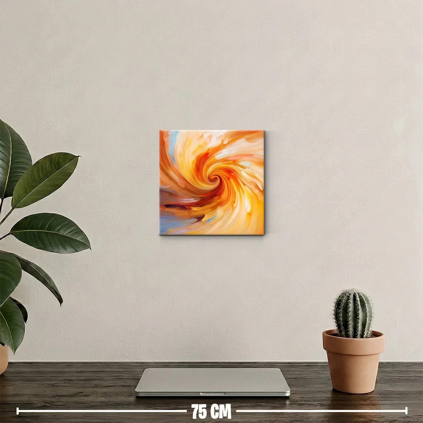 Cuadro decorativo espiral en tonos cálidos y vibrantes — miniatura 2