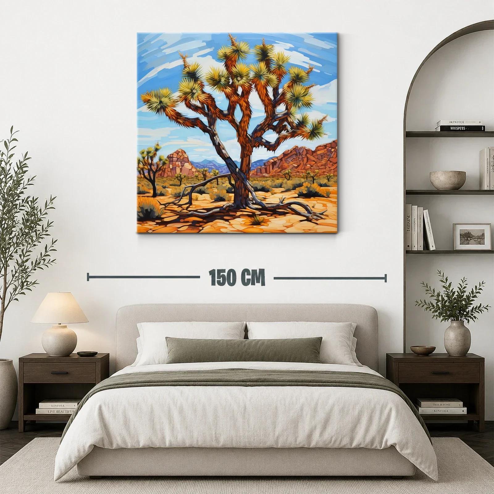 Árbol desértico con paisaje de rocas y cielo despejado — miniatura 3