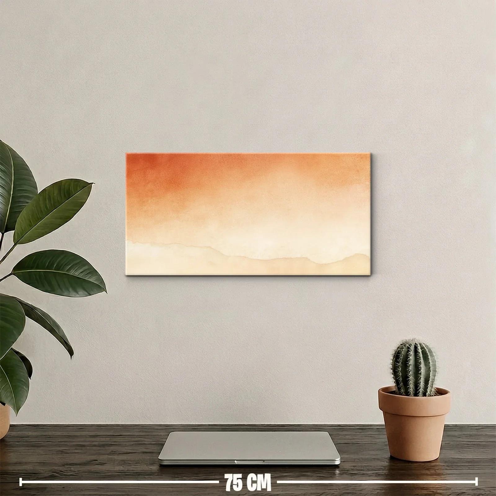 Cuadro degradado de cielo al atardecer con horizonte tenue — miniatura 2