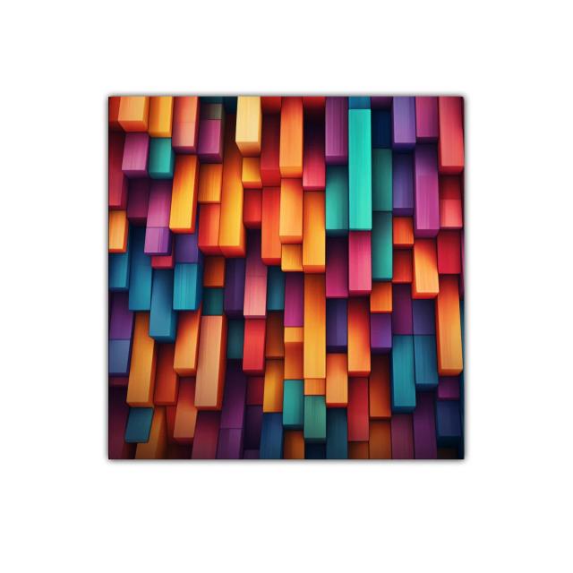 Composición abstracta de bloques coloridos en relieve