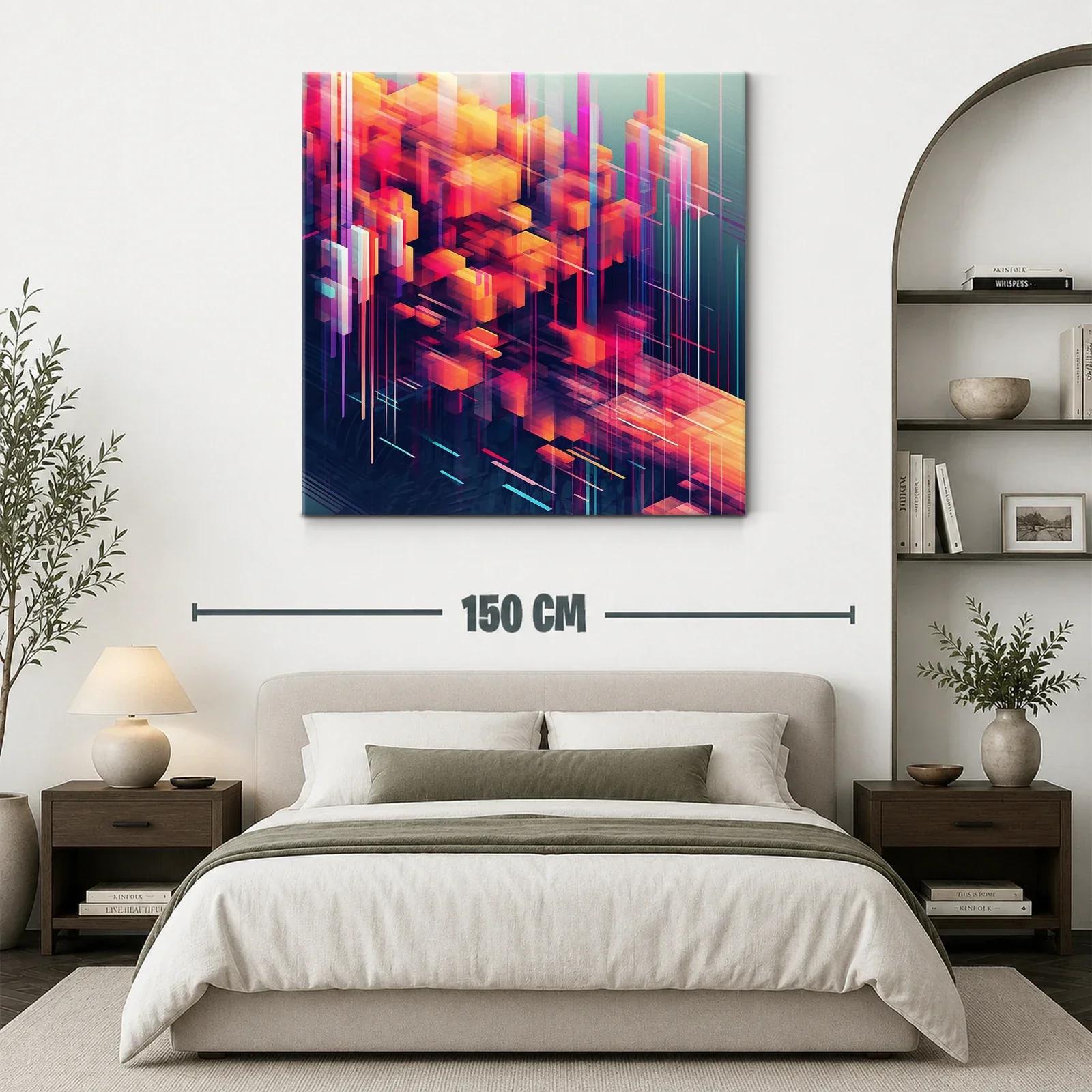 Composición abstracta en tonos cálidos y vibrantes — miniatura 3