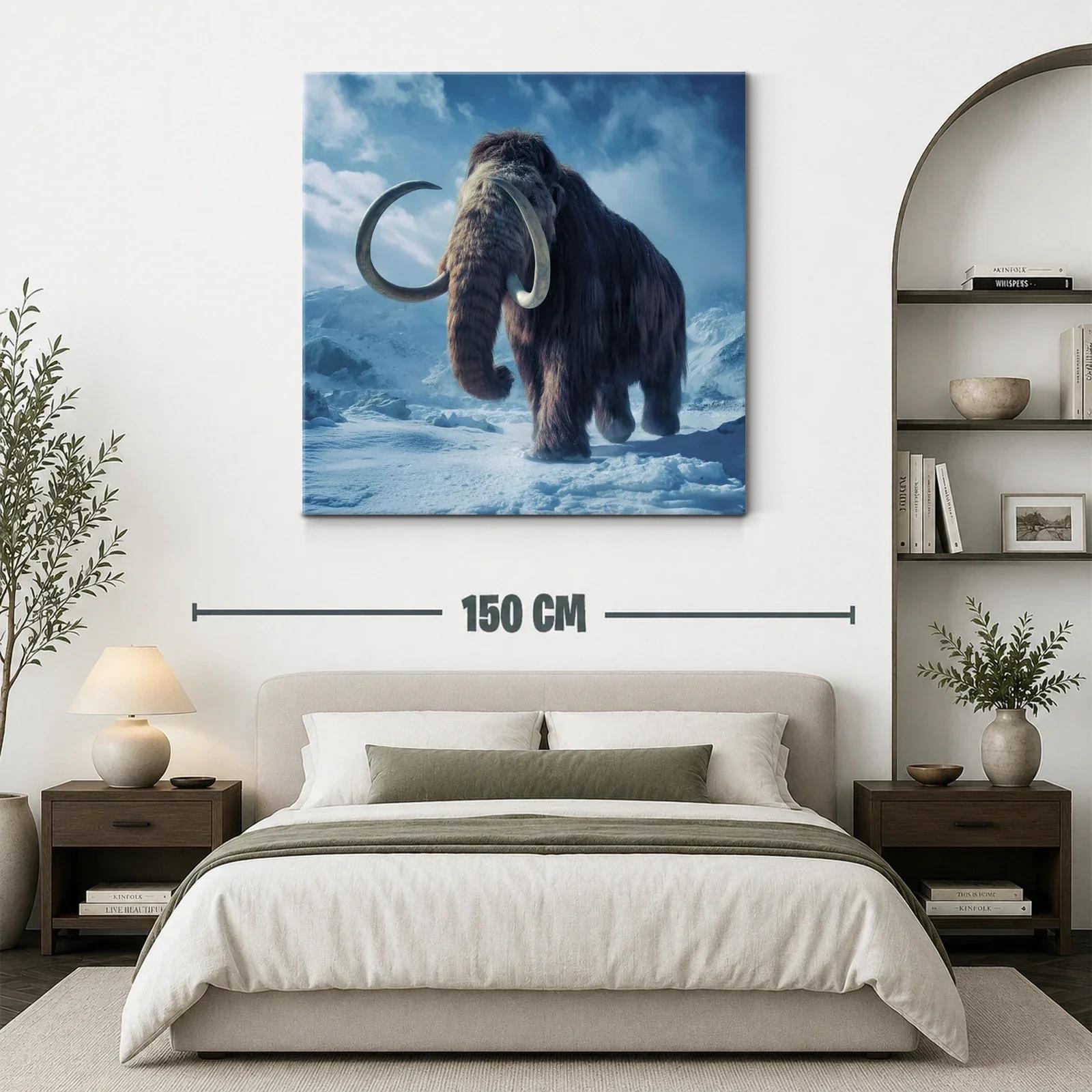 Imponente mamut en paisaje helado y nevado — miniatura 3
