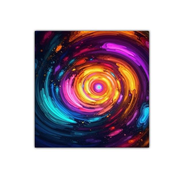 Cuadro Espiral Galáctico en Colores Vibrantes y Brillantes