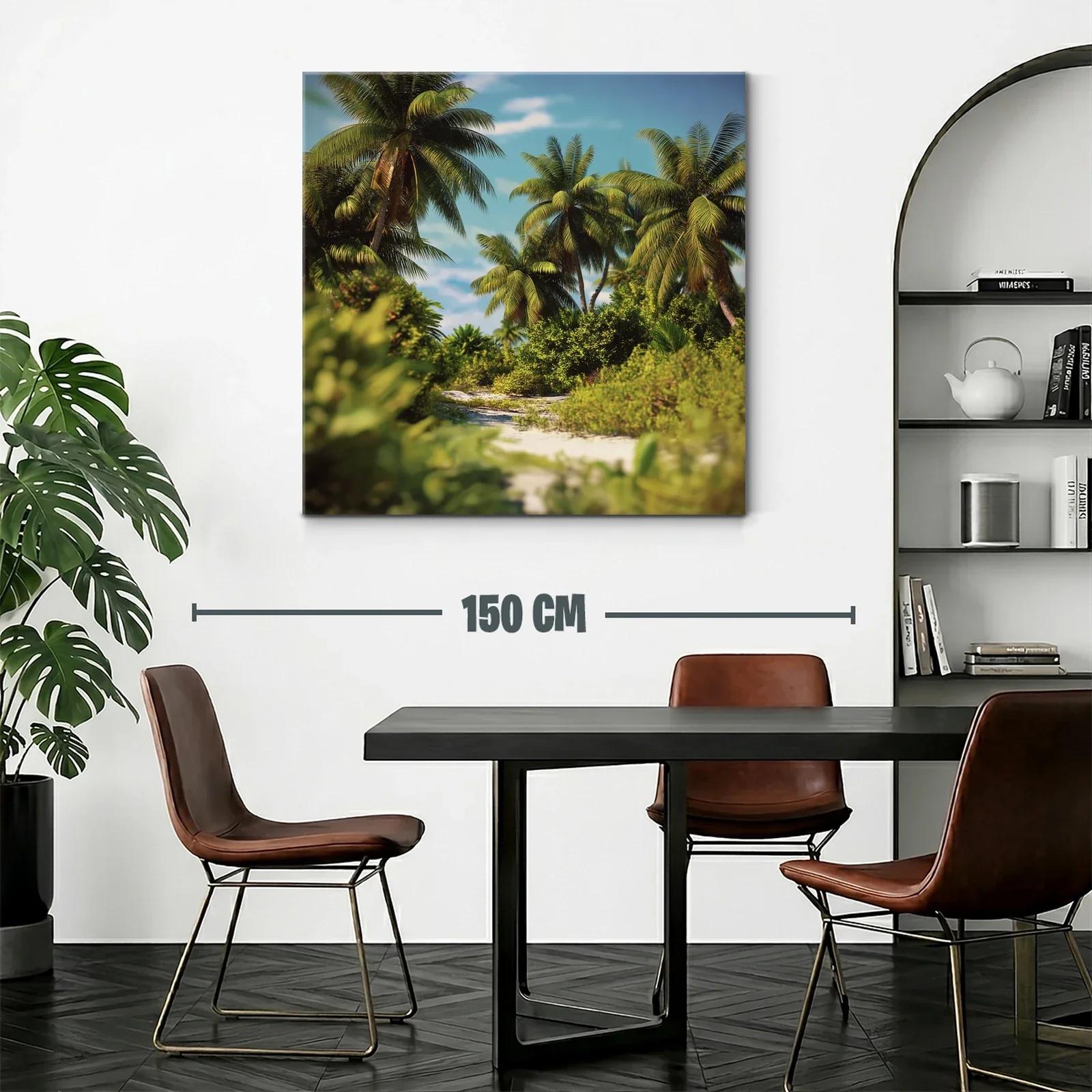 Paisaje tropical con palmeras y vegetación exuberante — miniatura 2