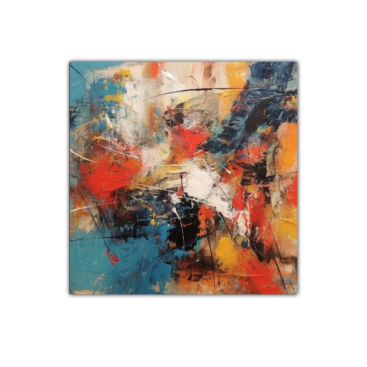 Cuadro decorativo original con vibrantes colores abstractos