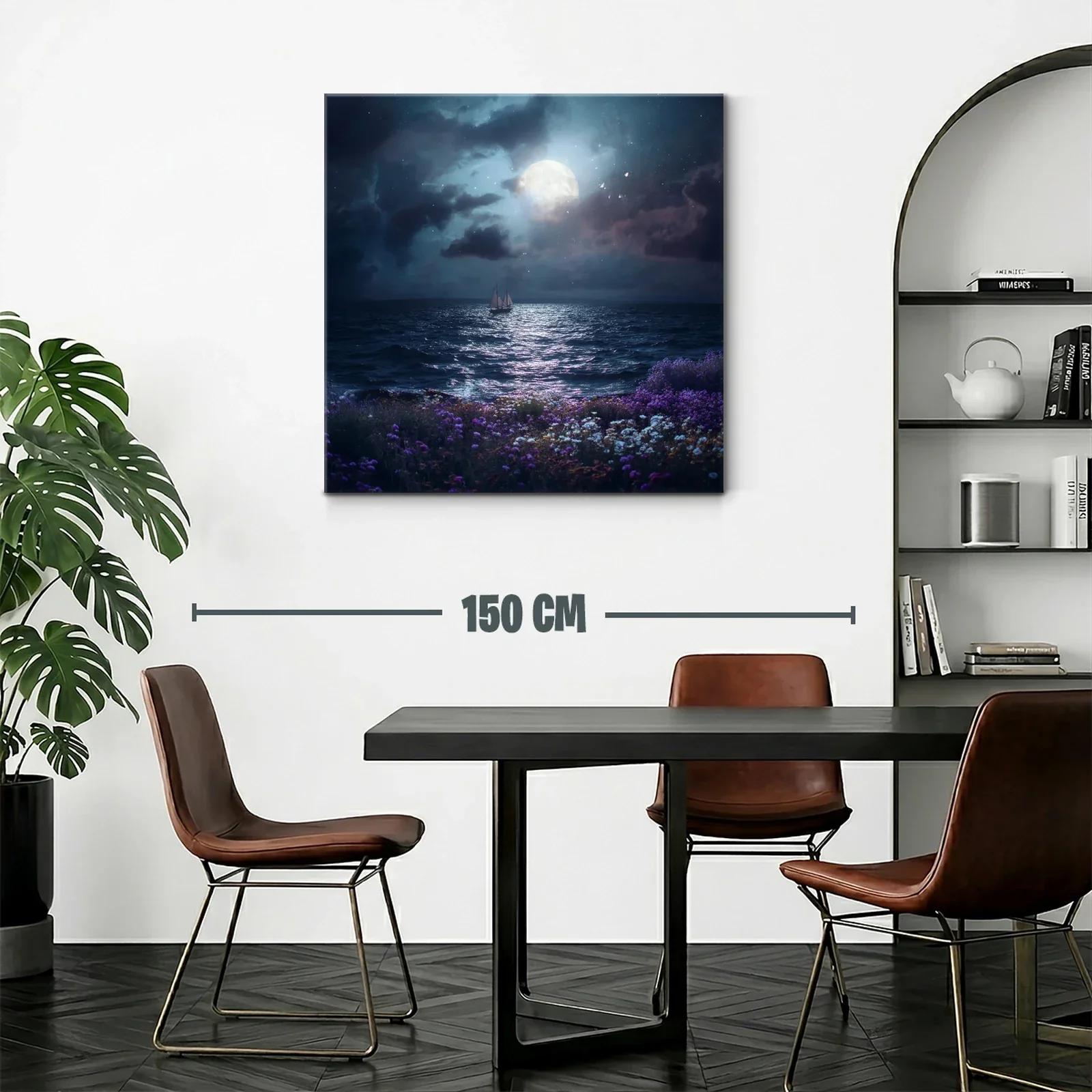 Navegando bajo la luna en calma nocturna — miniatura 2