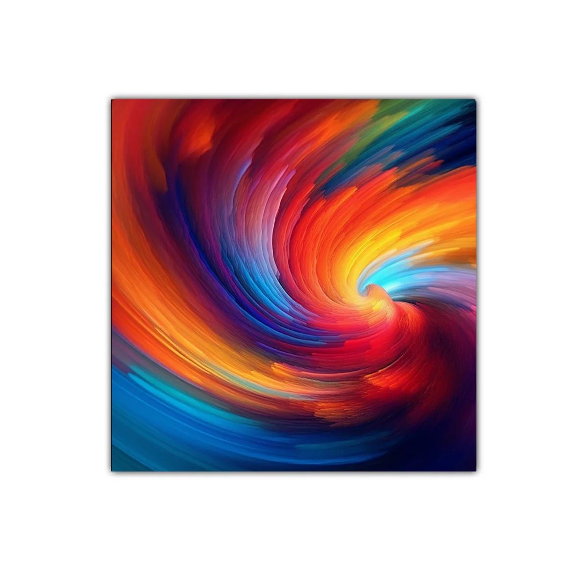Cuadro abstracto con remolino de colores vibrantes y energía dinámica — imagen principal