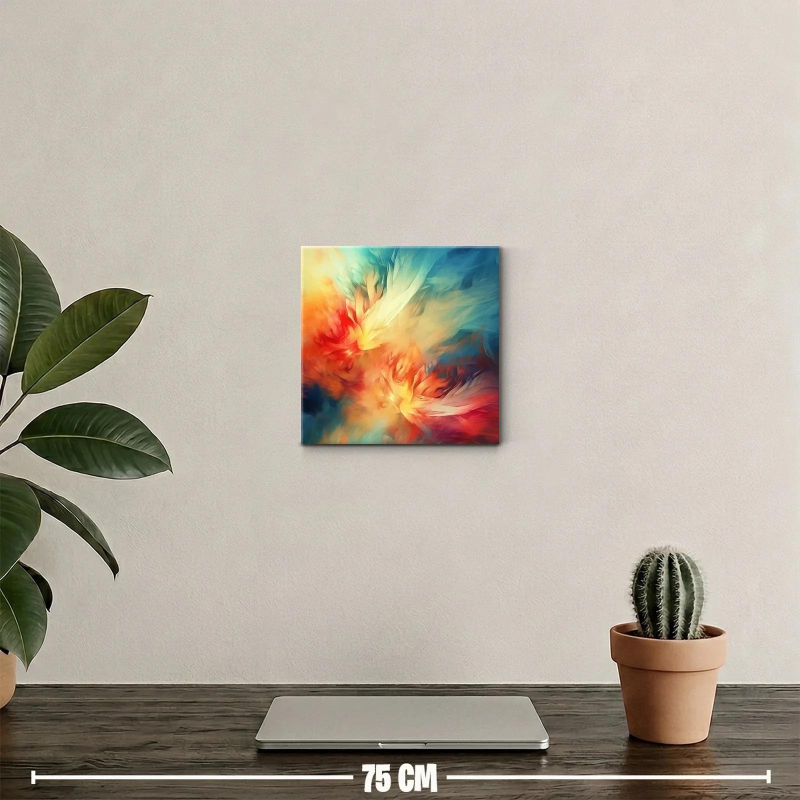 Cuadro decorativo con explosión de color vibrante y energía — miniatura 2