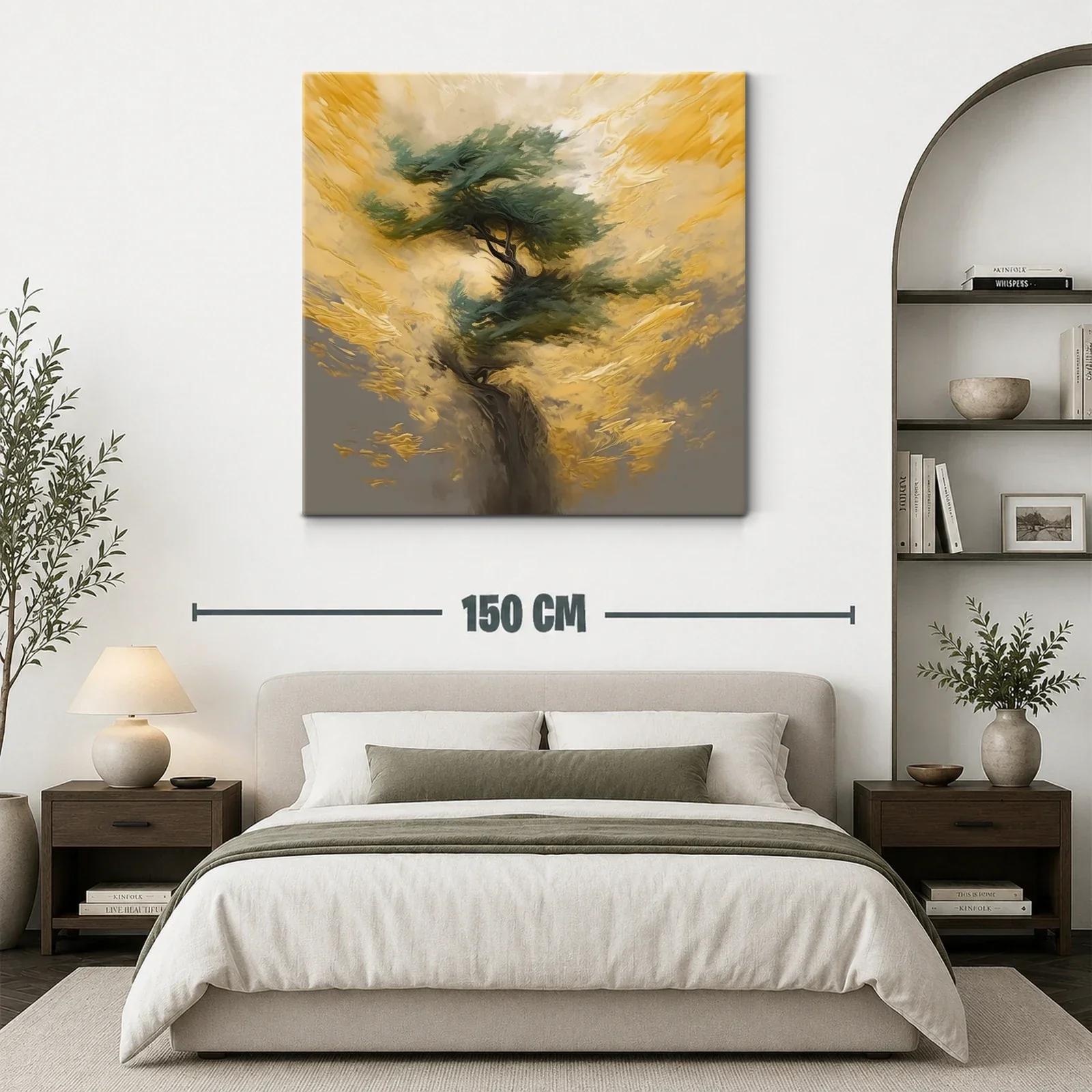 Árbol en tonos dorados con atmósfera etérea y vibrante — miniatura 3