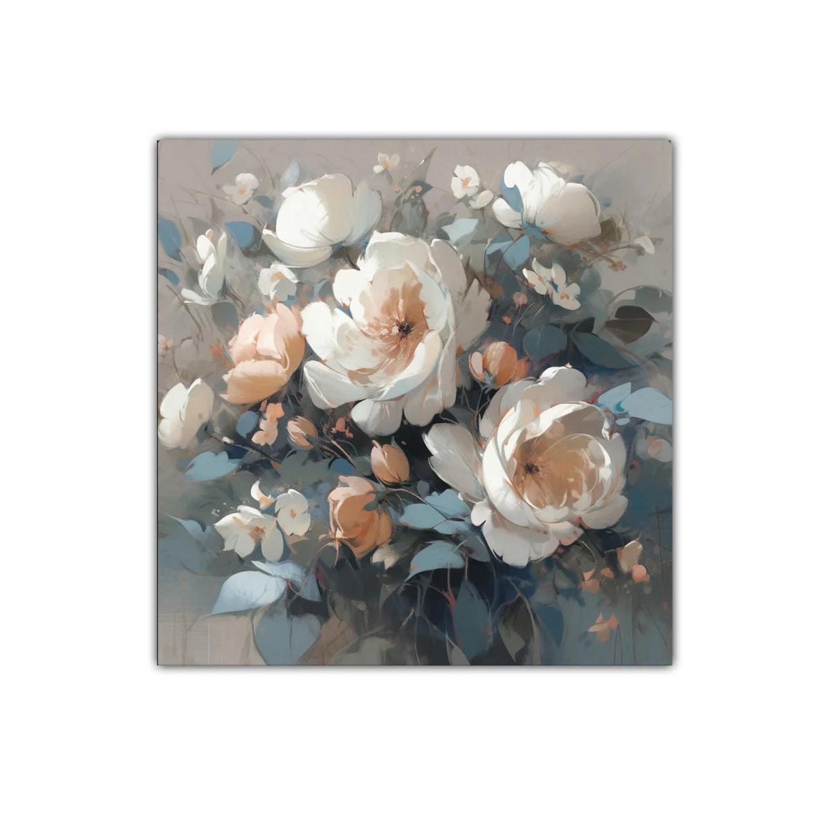 Cuadro decorativo con ramo de flores en tonos suaves — imagen principal