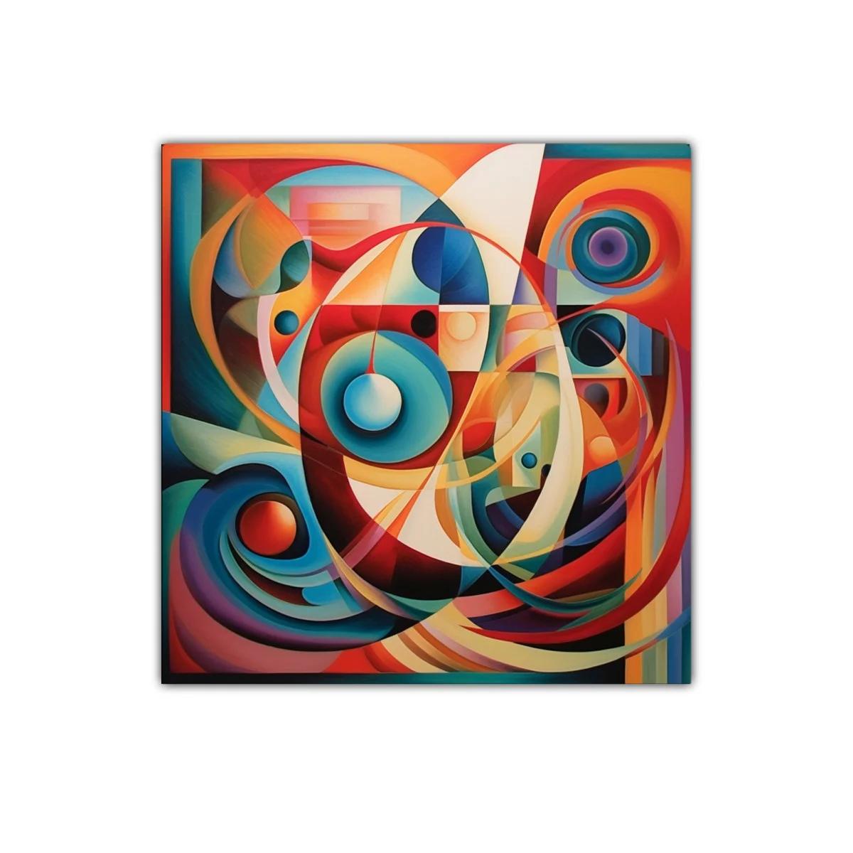 Cuadro abstracto con formas y colores vibrantes — imagen principal