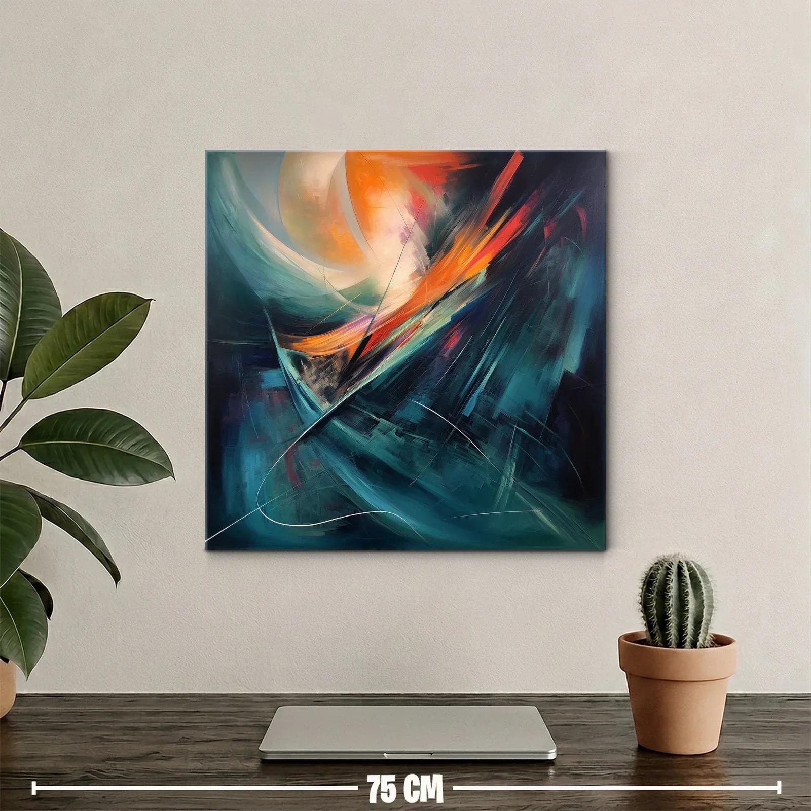 Composición abstracta con tonos vibrantes y profundidad dinámica — miniatura 2