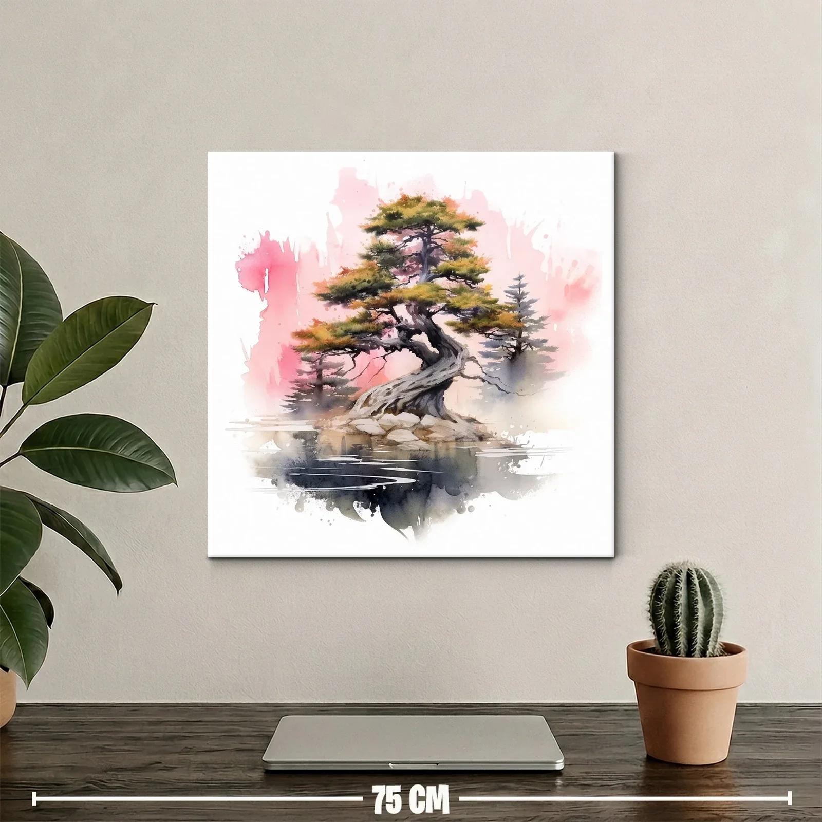 Árbol solitario con reflejo en lago sereno y tonos suaves — miniatura 2