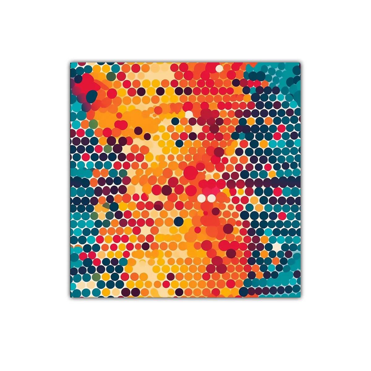 Cuadro geométrico con vibrantes círculos multicolor — imagen principal