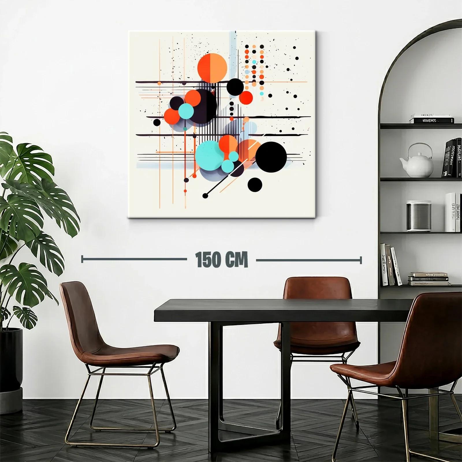 Arte abstracto geométrico en tonos vibrantes y contrastantes — miniatura 2