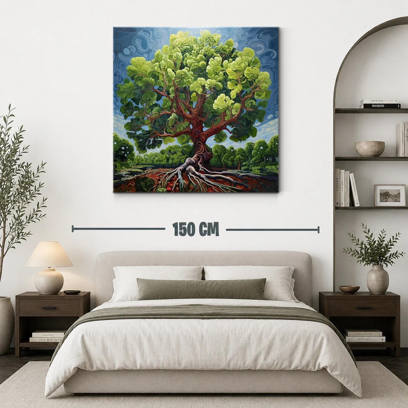 Árbol vibrante con raíces expuestas y follaje exuberante — miniatura 3