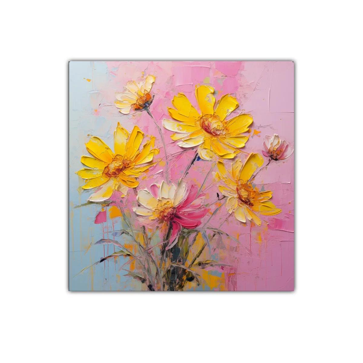 Cuadro decorativo ramo de flores en tonos vivos y pastel — imagen principal