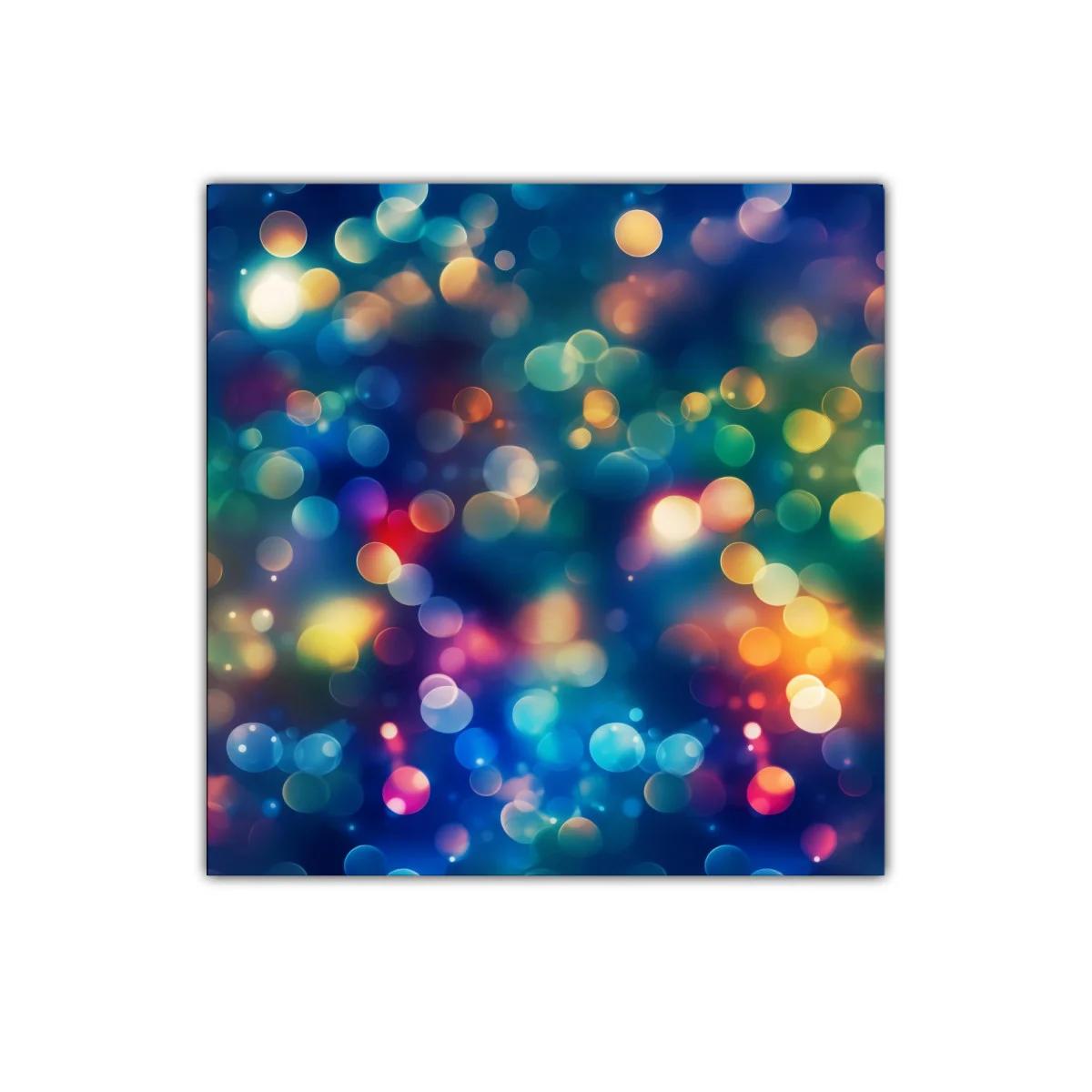 Cuadro decorativo con luces difusas en tonos vibrantes
