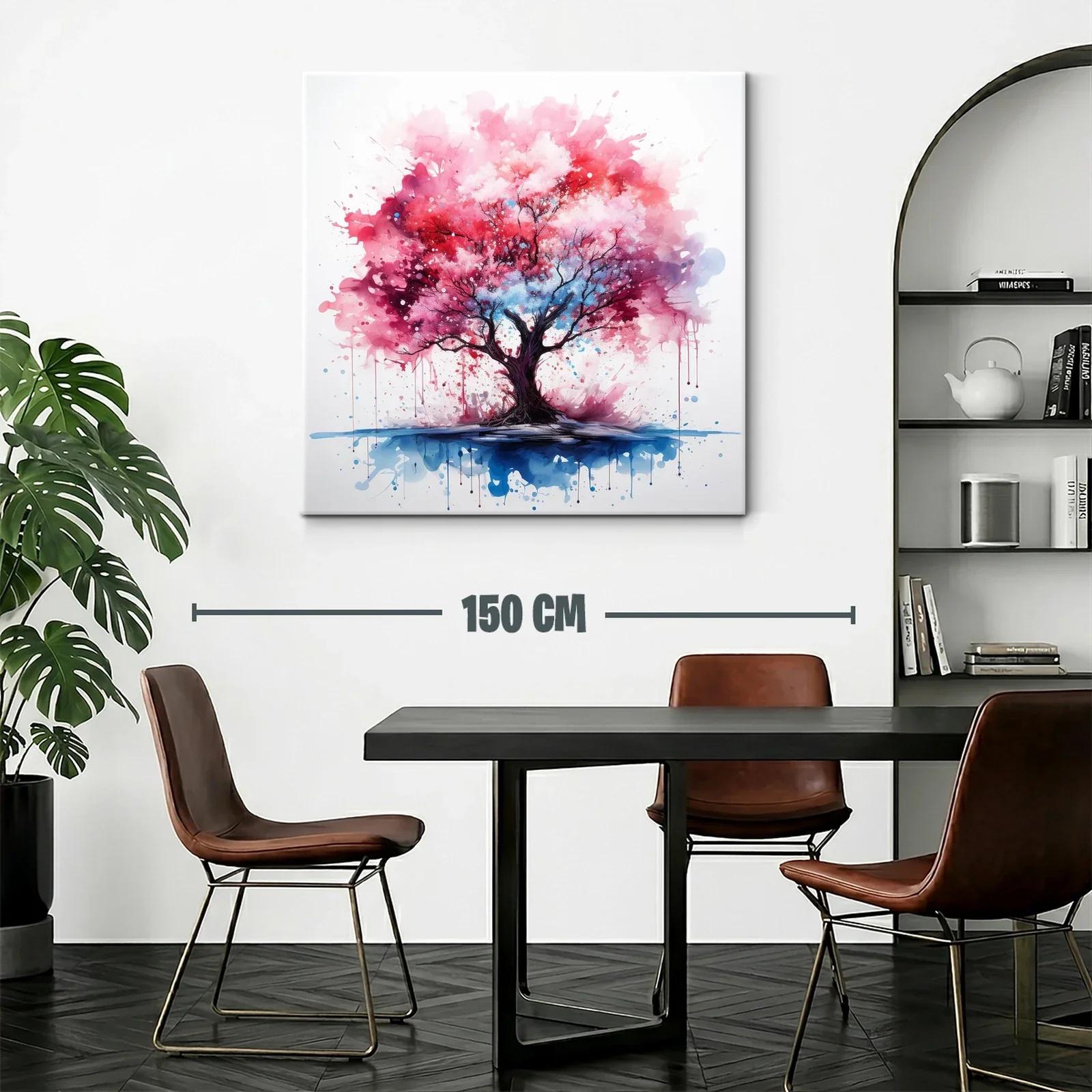 Árbol vibrante entre tonos rosas y azulados — miniatura 2
