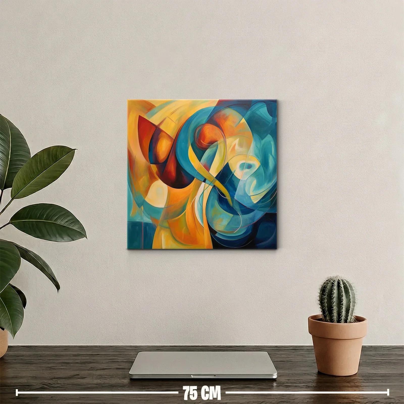 Composición dinámica en tonos cálidos y fríos — miniatura 2