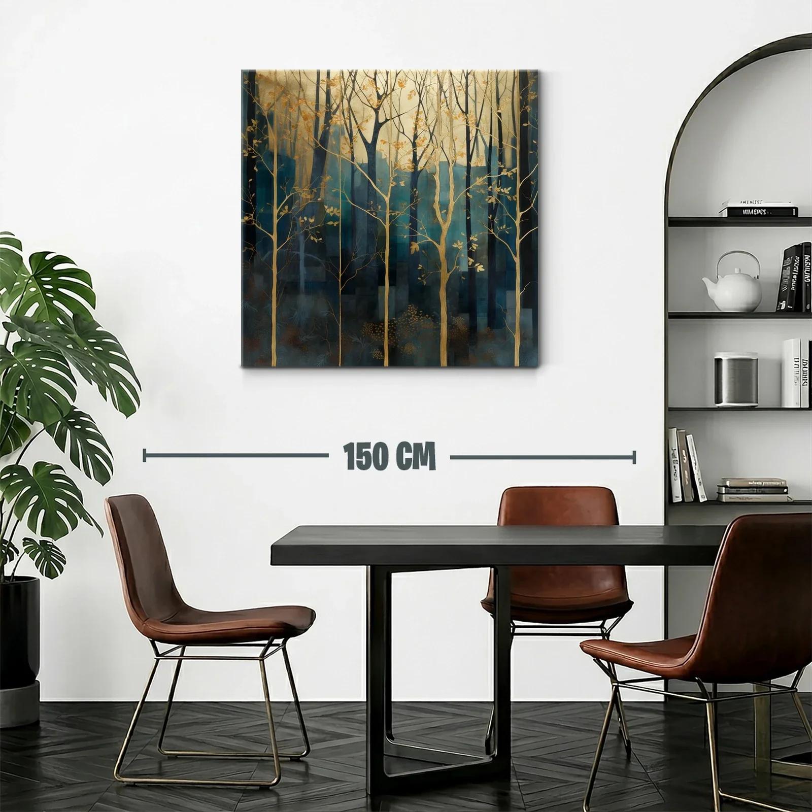 Bosque encantado con tonos dorados y azul profundo — miniatura 2