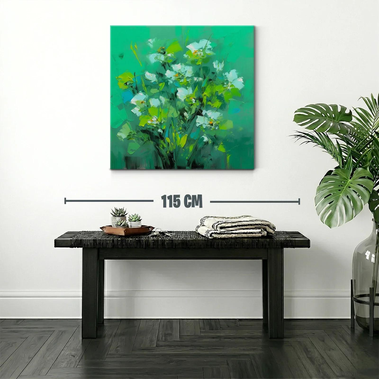Composición floral en tonos verdes y blancos — miniatura 2