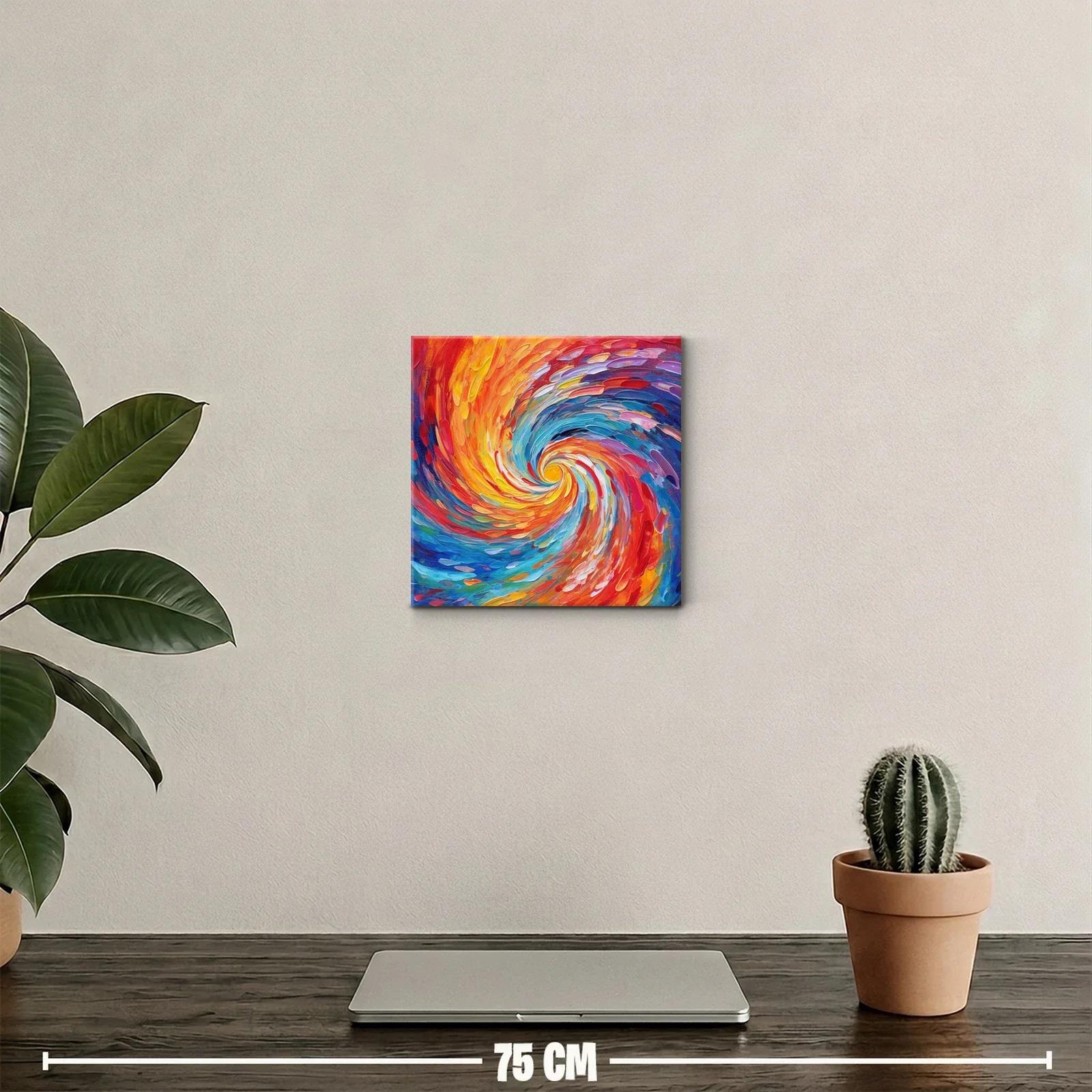 Cuadro abstracto espiral de colores vibrantes — miniatura 2
