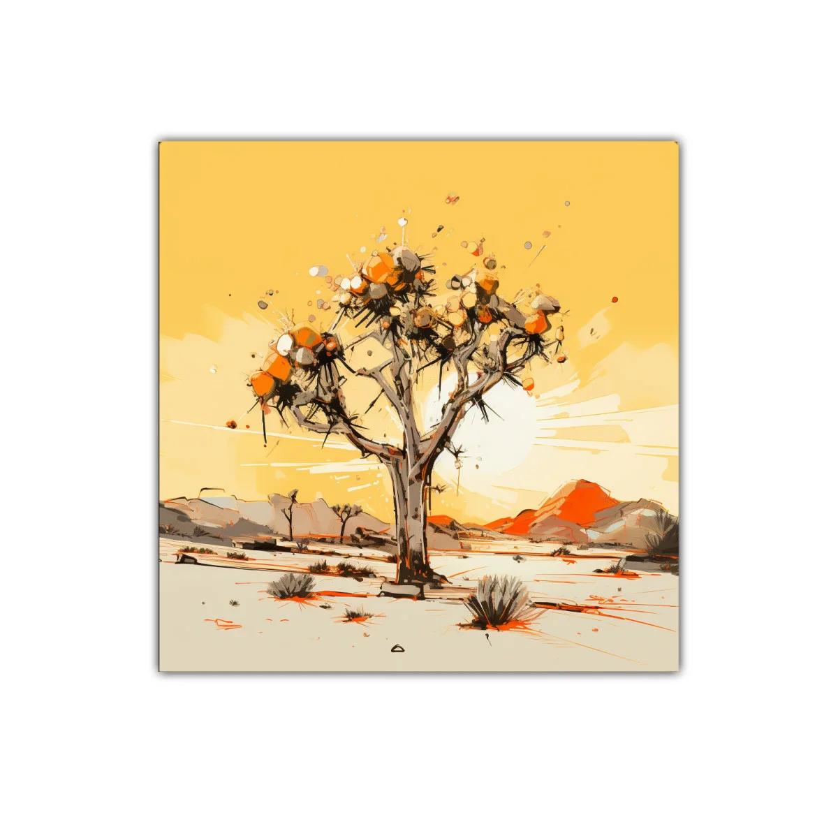 Cuadro Árbol en Paisaje Desértico con Tonos Cálidos — imagen principal