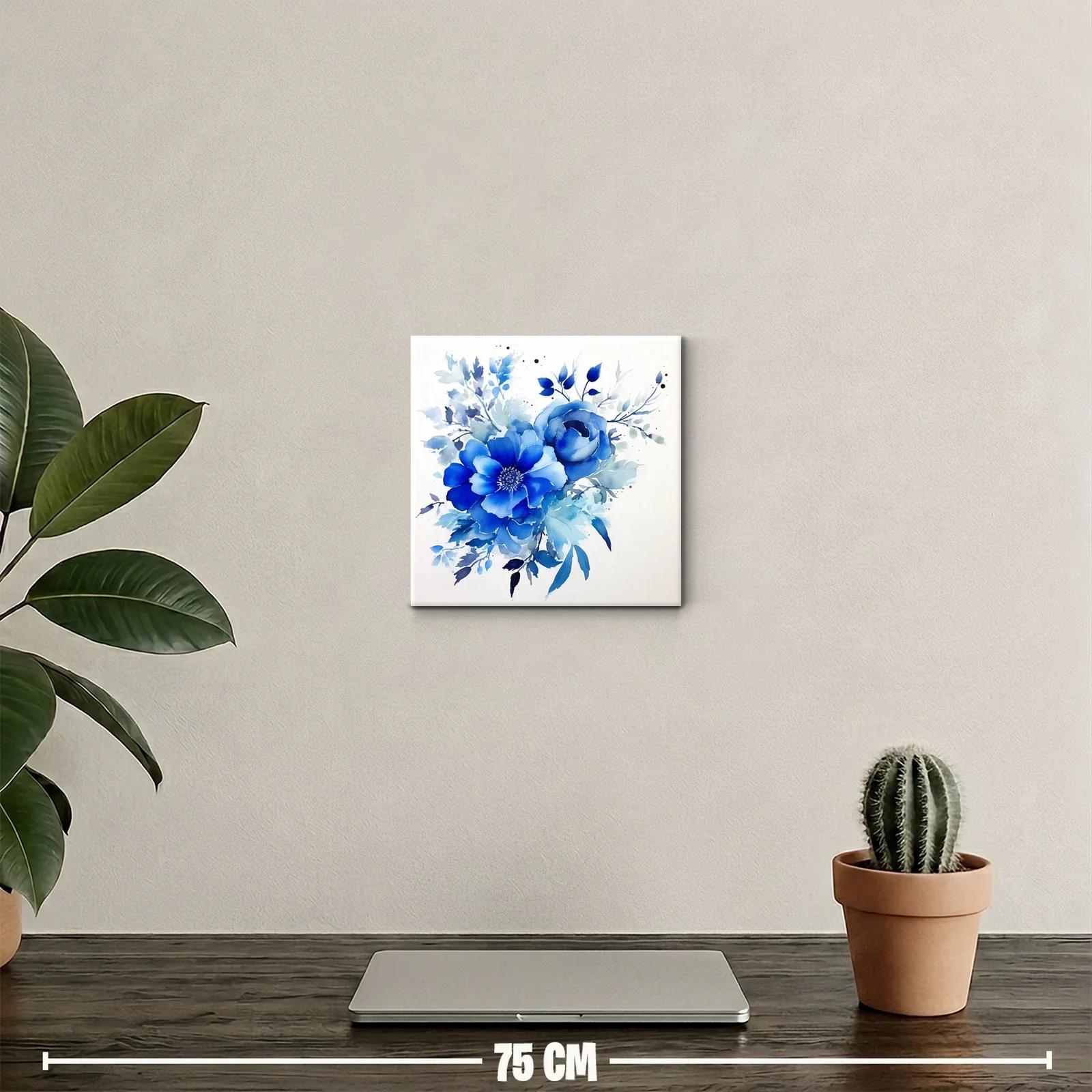 Elegante ramo floral en tonos azules para decorar interiores — miniatura 2