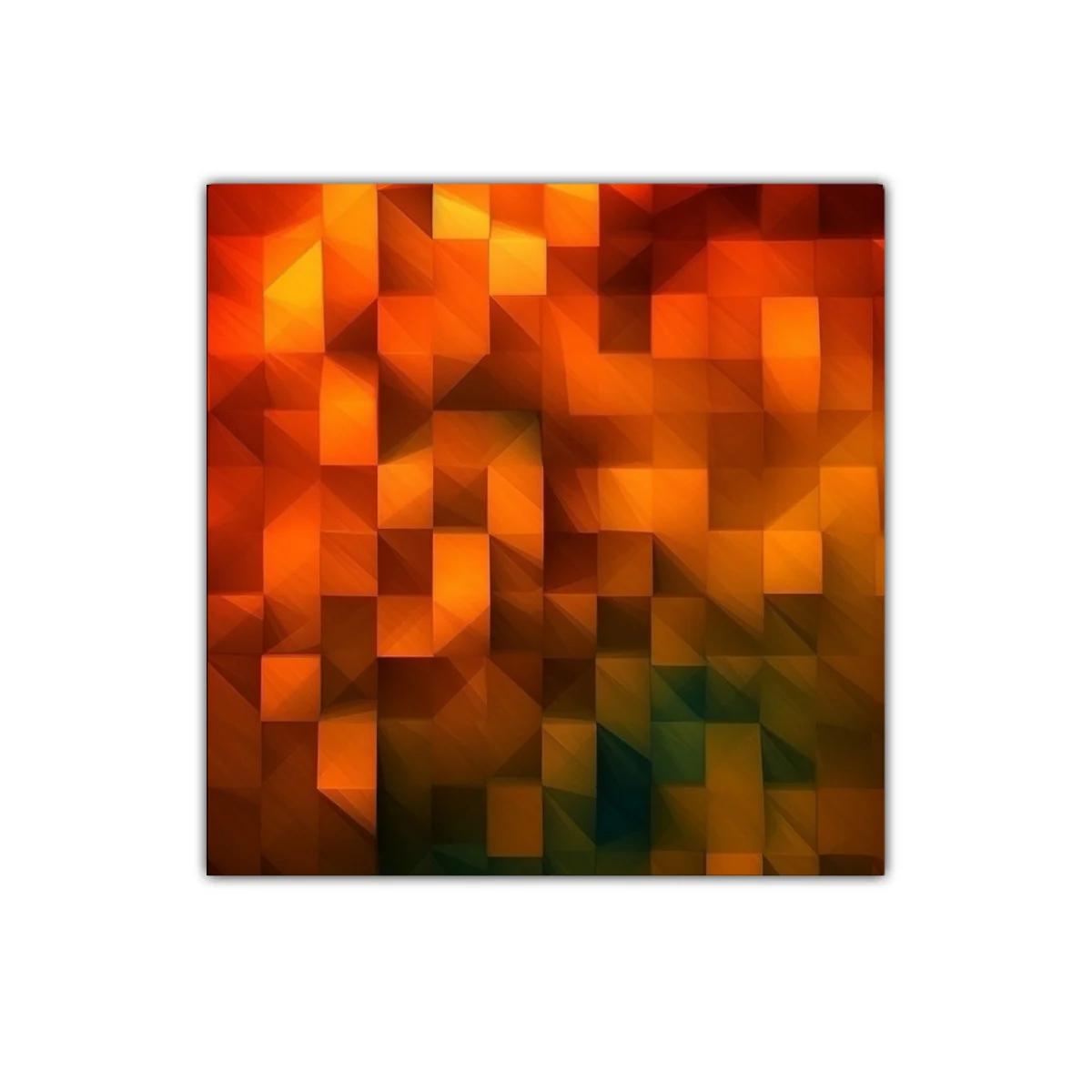 Composición abstracta en tonos cálidos y geométricos