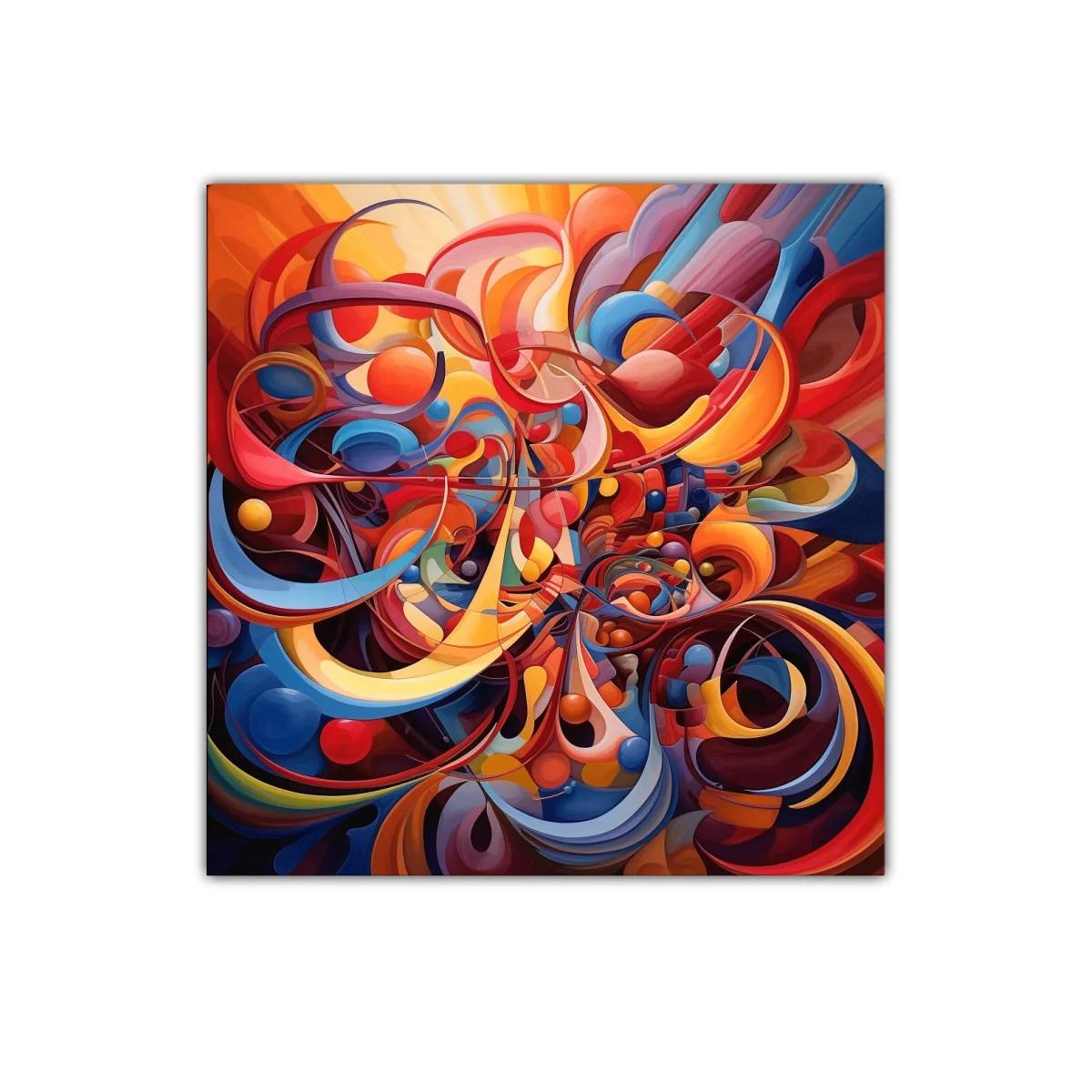 Composición dinámica con formas y colores vibrantes — imagen principal